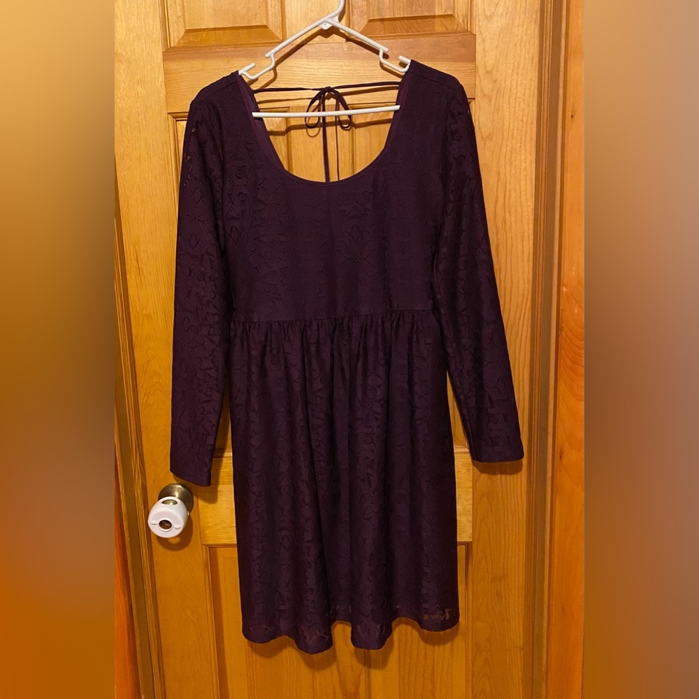 NWT Xhilaration dark purple lace dress